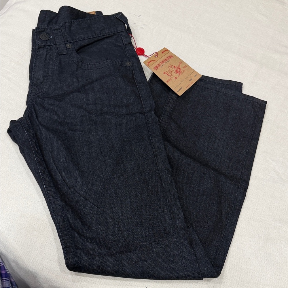 True Religion Men's Deep Blue Straight Jeans
